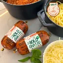 Boloverkoop rollets met pot bolognaisesaus pasta en kaas.webp